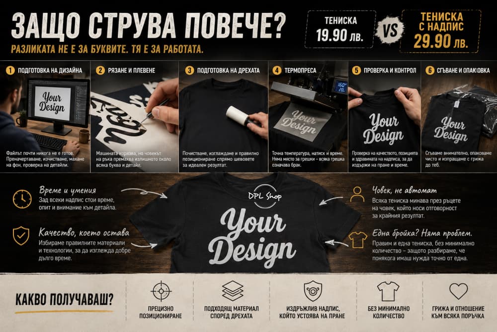 тениска с надпис